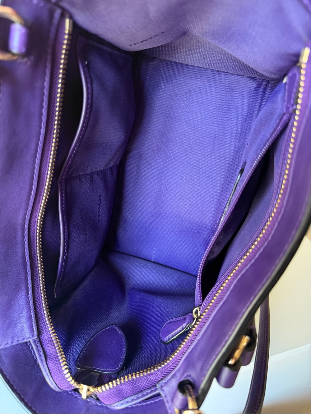 Coach Purple Leather Crossbody - Picture 5 of 7